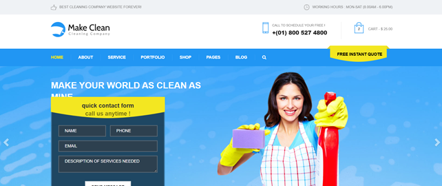 Website Design for a Cleaning company