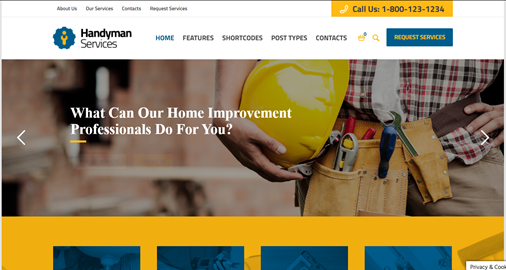 Website design for a HandyMan