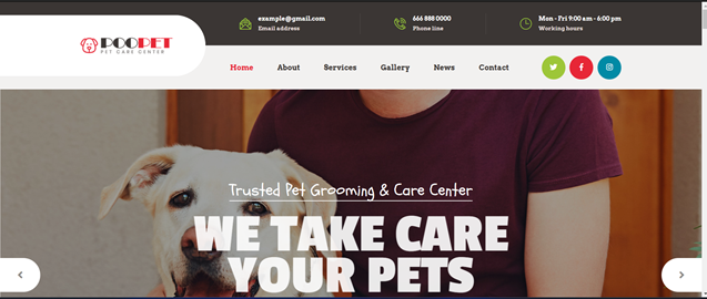 Pet Grooming Business Website